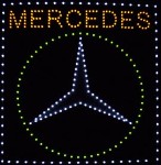 MERCEDES LED LOGO 45 x 45 cm