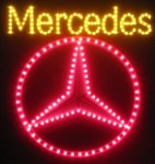 MERCEDES LED LOGO 45 x 45 cm