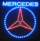 MERCEDES LED LOGO 45 x 45 cm